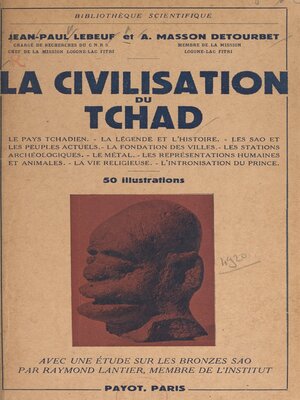 cover image of La civilisation du Tchad